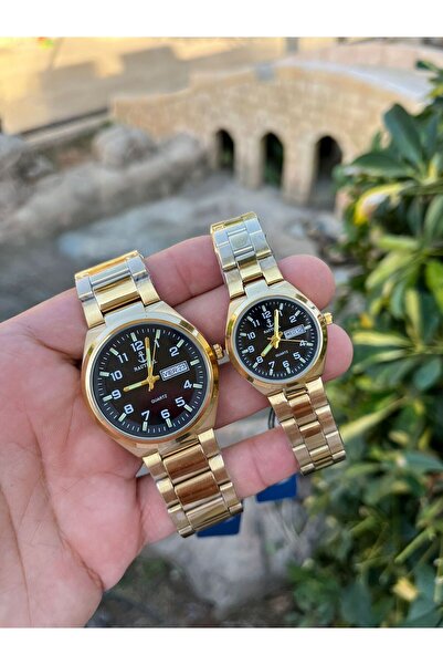 NAUTICAL Sevgili Çift Kol Saati Çelik Kordon Özel Kutusunda