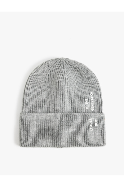 Koton Beret Layered Slogan Printed