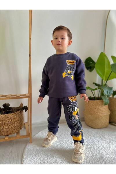 MODA Duffy Duck Detaylı Kışlık Erkek Çocuk Tarz Eşofman Takımı