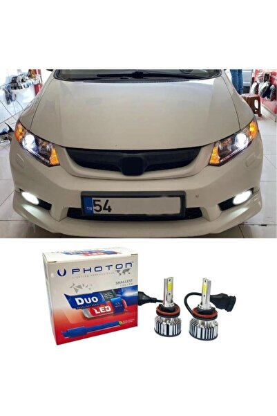 Photon Honda Civic FB7 Led Xenon Kısa Far Ampulü H11 Duo Yeni Seri Beyaz 2012...
