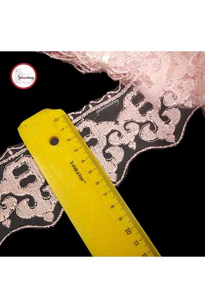 Gelincimherşey Powder Pink Color Home Dowry, Ottoman Lace Tulle Guipure for Ornament