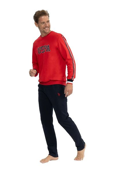 U.S. Polo Assn. US POLO LICENCE CYCLING COLLAR ΒΑΜΒΑΚΙ ΑΝΔΡΙΚΟ ΜΑΚΡΥΜΑΝΙΚΟ ΣΕΤ ΠΙΤΖΑΜΑ