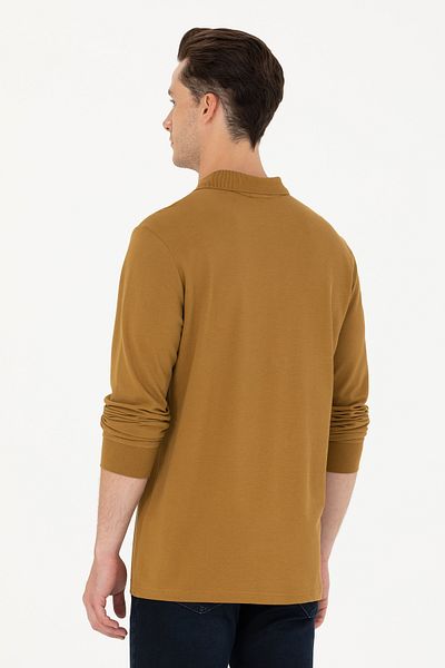 U.S. Polo Assn. Ανδρικό ανοιχτόχρωμο φούτερ Khaki Basic 1639108
