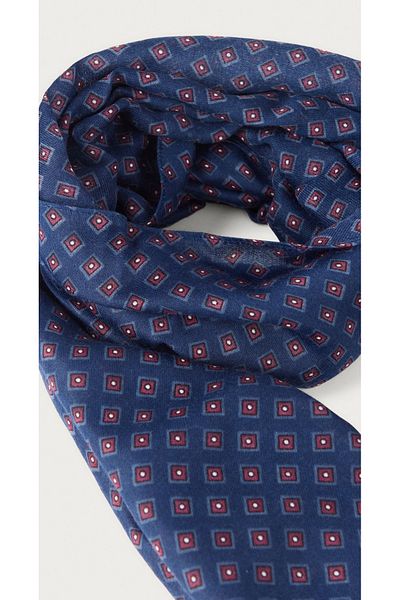 CROATE Wool Silk Printed Scarf