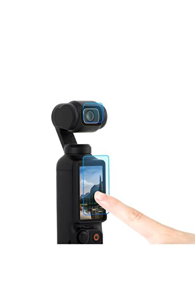 Teknoroket DJI OSMO POCKET 4 ve 3 Ekran Koruyucu Seti 9H (Lens ve Ekran Koruy...