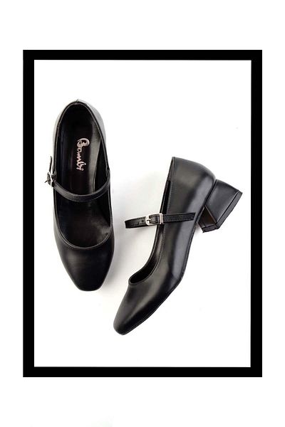 Bambi Pantofi cu toc clasici de damă negri K01994103309
