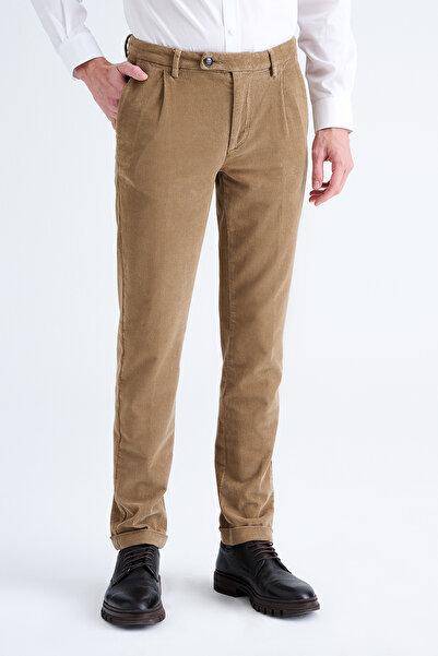 Edwards Erkek Haki Kadife Chino Pantolon