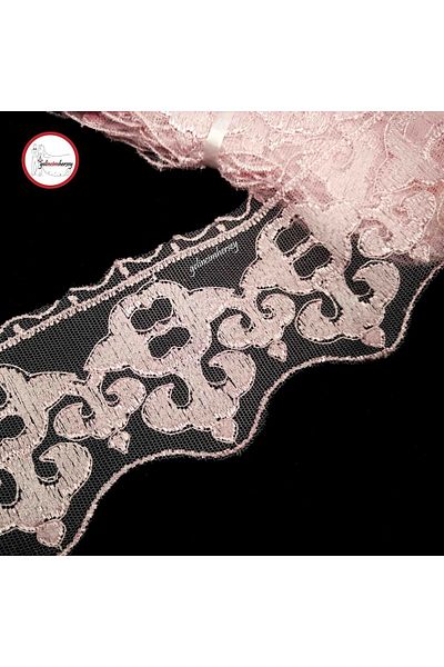 Gelincimherşey Powder Pink Color Home Dowry, Ottoman Lace Tulle Guipure for Ornament