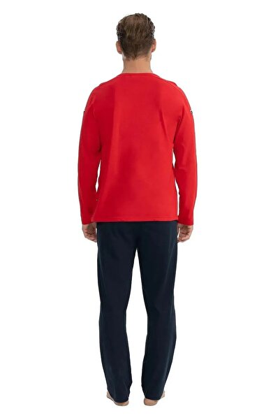 U.S. Polo Assn. Us Polo Licensed Button Collar Cotton Men's Long Sleeve Pjamas Suit