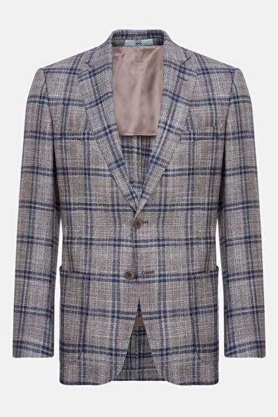 Edwards Erkek Bej Delfino Yün İpek Kaşmir Karışımlı Ceket