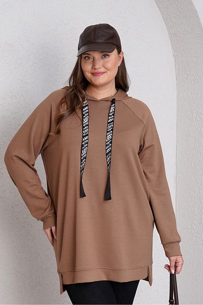 Büyük Moda Суитшърт с качулка от модал