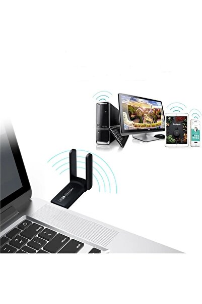 Nivego AC1300 Mbps Dual Band USB 3.0 Adaptör Kablosuz Wi-Fi Alıcı