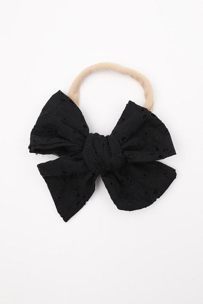 Le Mabelle Black Scallop Bow Girl's Hair Band