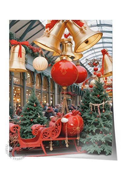Postifull Çerçevesiz Yılbaşı Posteri, Yılbaşı Dekoru, Comfort Serisi, Christm...