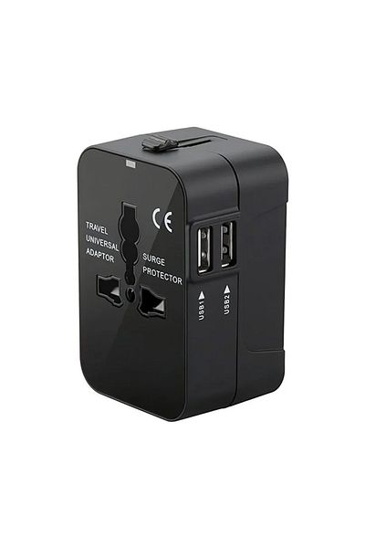 Choice Black Global Universal Conversion Travel Plug USB Sockets EU US AC Power Adapter Converter With Chil
