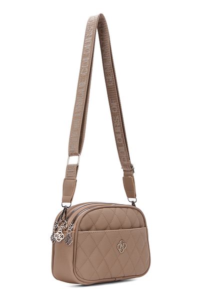 Adelina Bags حقيبة كتف نسائية يومية مبطنة ومطرزة من فرو المنك