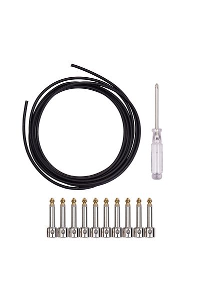 Choice Black Professional Solderless Patch Cable Kit Diy Guitar Pedal Board Cable Cord Wire 10 Solder Free