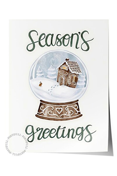 Postifull Çerçevesiz Yılbaşı Posteri, Yılbaşı Dekoru, Comfort Serisi, Snow Gl...