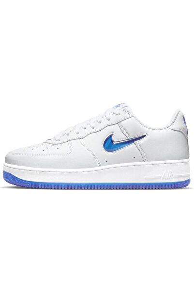 Nike Ανδρικά αθλητικά παπούτσια Air Force 1 Low Retro από γνήσιο δέρμα - Λευκό Μπλε