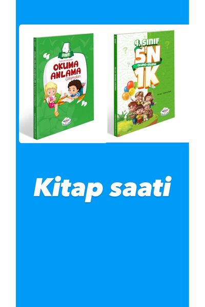 öğretmen evde ÖĞRETMENEVDE 4. SINIF OKUDUĞUNU ANLAMA VE 5N1K 2 KİTAPLIK SET G...
