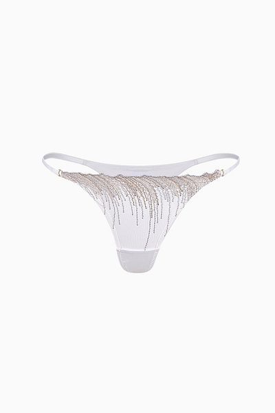 Wonna Glittery Embroidered String εσώρουχα - Ecru 2584