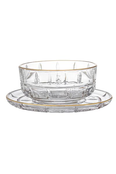 Elegant A yogurt set for sweets and nuts made of glass, 12 pieces, 6 yogurts + 6 plates