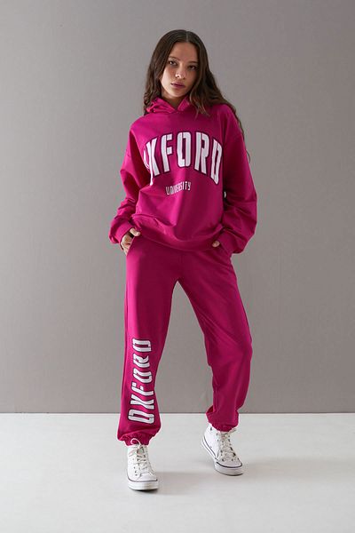 Cansın Mini Φούξια Oxford Hooded αθλητική φόρμα για κορίτσια - 19755