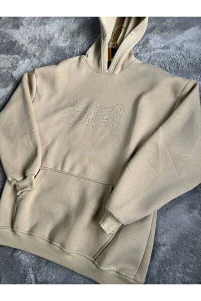 REX MODA Taşlı Oversize Unisex Sweatshirt