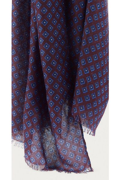 CROATE Wool Silk Printed Scarf