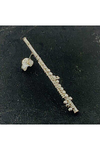 BUTİK GÜMÜŞ Gümüş Yan Flüt Tek Küpe (bg-kp-159)