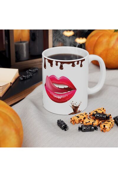 sıradışıhediyem كوب الشوكولاتة والشفاه