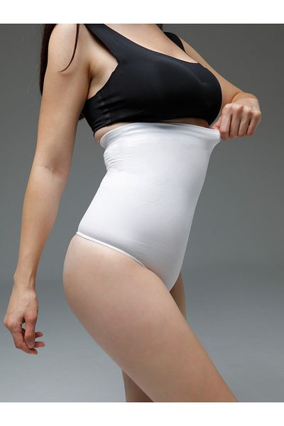 MİSTİRİK High Waist Lifting Lorica Corset - Non-Marking, Seamless White Color