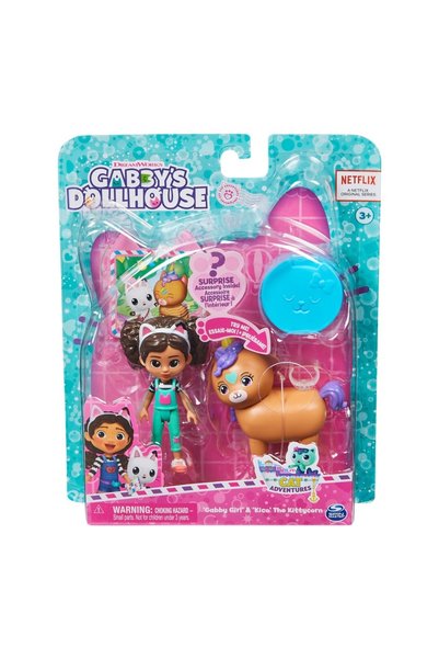 Gabby's Dollhouse GABBYS BEBEK EVİ PAKETİ 2 HEYKELCİK GABBY SI KICO