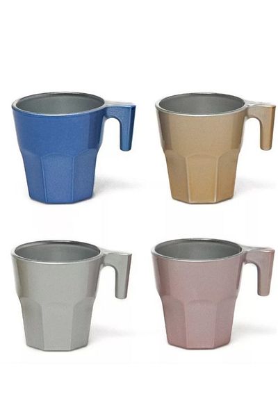 Pasabache A set of 4 colored glass cups for Turkish coffee and espresso, multi-use, capacity 70 mm