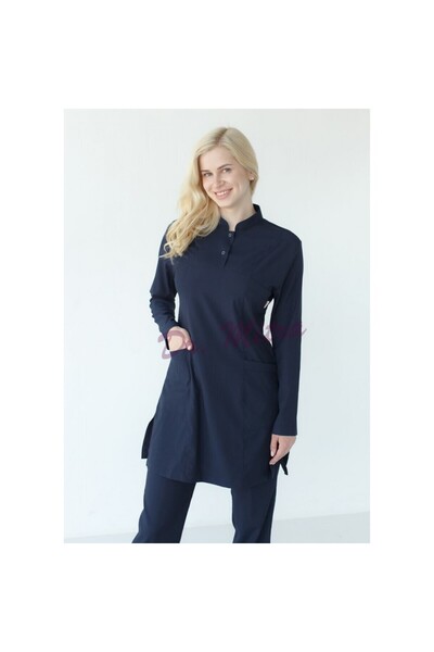 Dr. Mitra بدلة حجاب ليكرا (قماش ناعم) بدلة كحلي