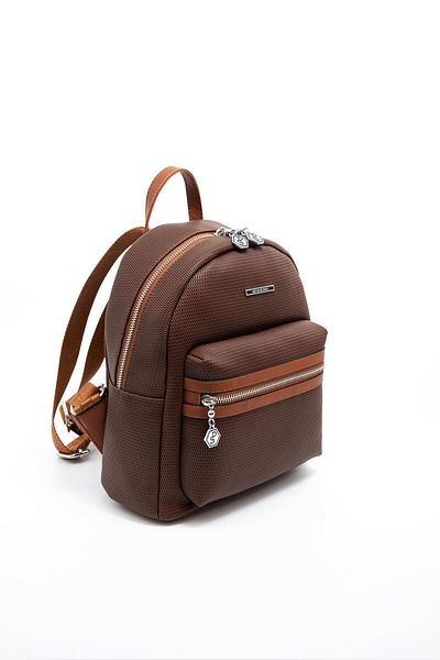 Silver Polo Γυναικείο σακίδιο πλάτης Silver & Polo Brown - Tan SP1146