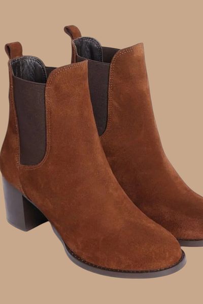 Flow Mi̇sseale Heeled Suede Short Boots