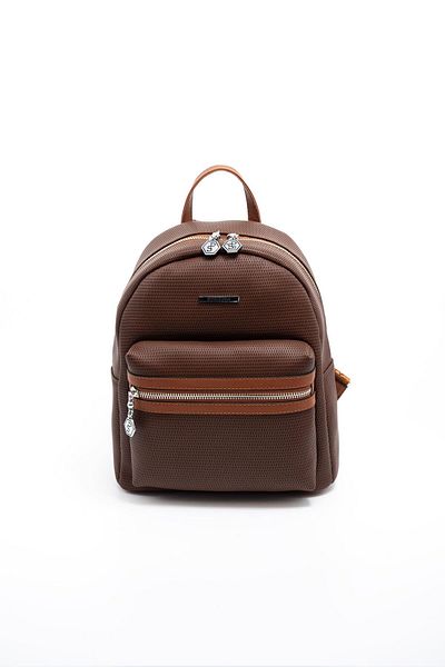 Silver Polo Γυναικείο σακίδιο πλάτης Silver & Polo Brown - Tan SP1146