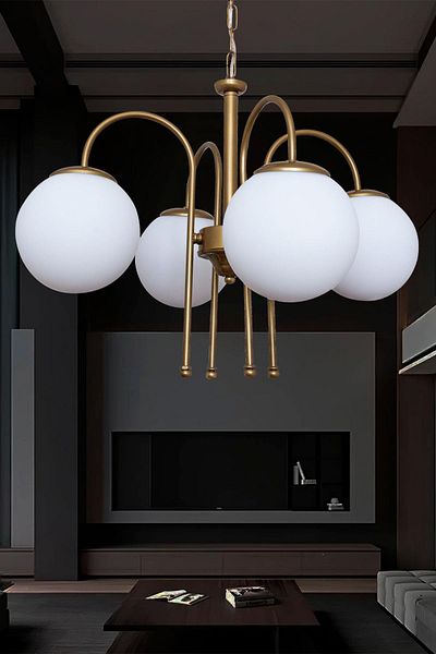 D-light Walking Stick 4-Piece Chandelier White