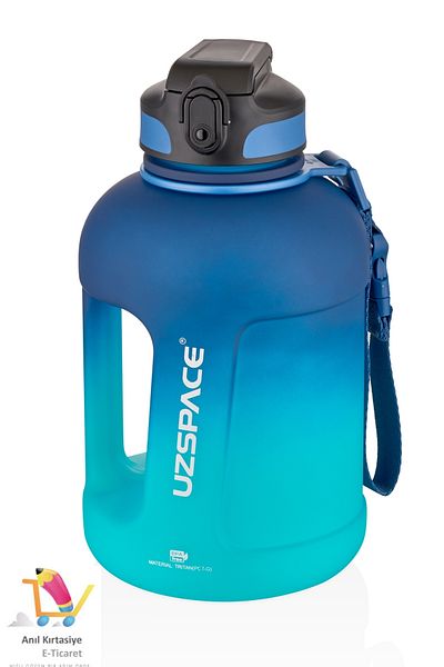 Uzspace 1700 ml Pipetli Large Size Motivational Water Bottle - Double Color