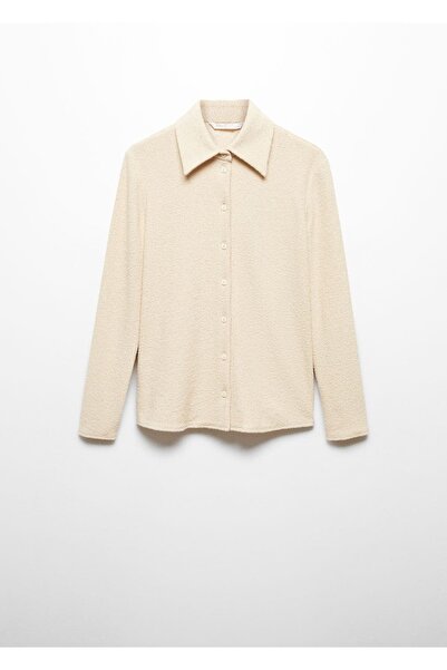 MANGO Woman Triko düğmeli gömlek