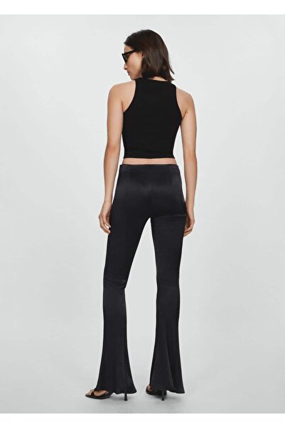 MANGO Woman Flared saten pantolon