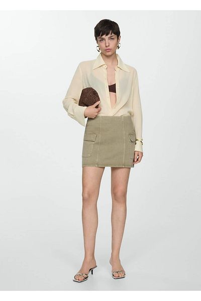 MANGO Woman Μίνι φούστα Cargo