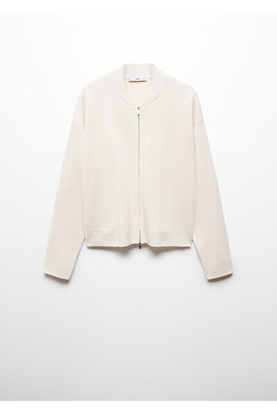 MANGO Woman Fermuarlı triko hırka