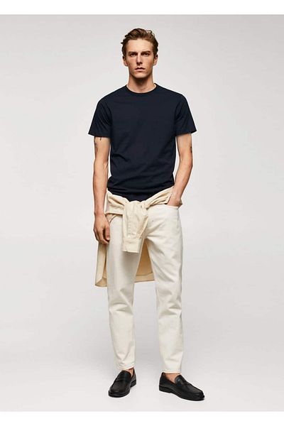 MANGO Man Basic-T-Shirt aus Stretch-Baumwolle