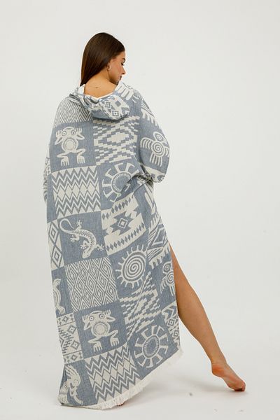 Befera Design Poncho de muselină Kimono etnic 100% bumbac halat de baie jacquard caftan rochie de baie