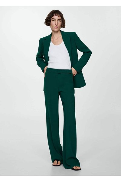 MANGO Woman Wideleg pants with belt