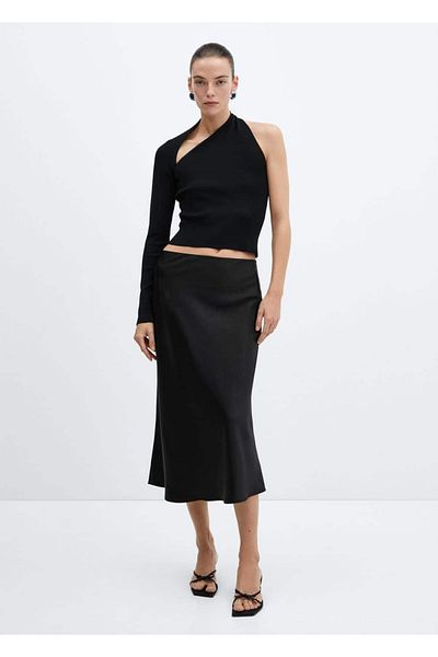 MANGO Woman Asymmetrical Slit Blouse