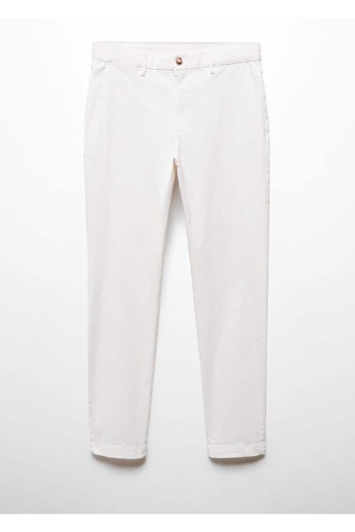MANGO Man Tapered kesim pamuklu cropped pantolon