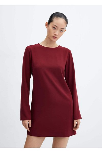 MANGO Woman Long Sleeve Short Dress